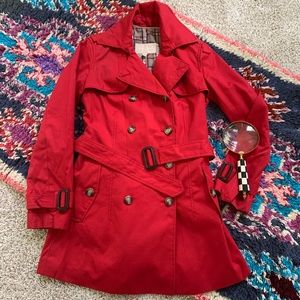 Banana Republic XS red trench coat